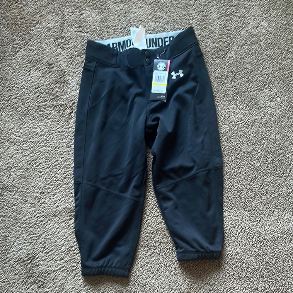 Under Armour Black baseball pants Elastic Waistband Athletic Fit